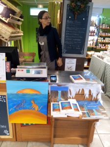 Mon stand lors de la séance de dédicaces à Graine des Champs